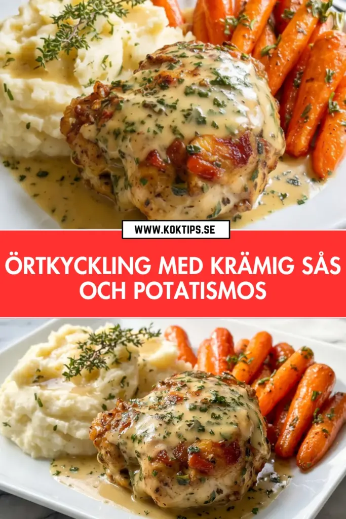 Örtkyckling med krämig sås: en riktigt god middag hela familjen älskar