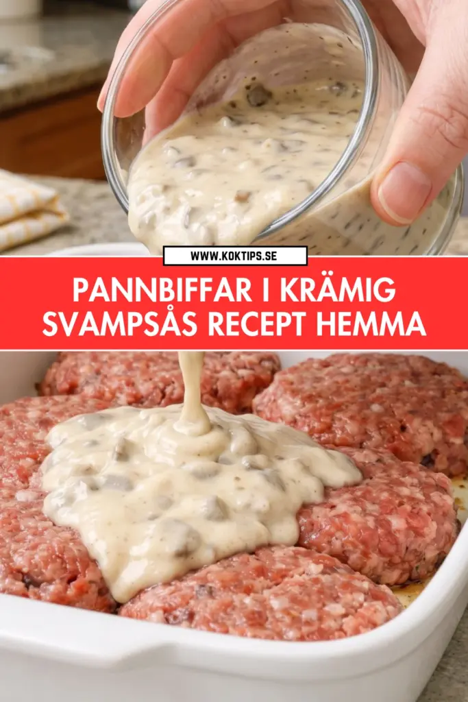Pannbiffar i krämig svampsås: det bästa hemlagade receptet du gör i ugnen