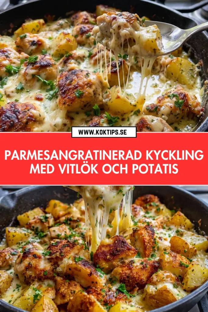 Saftig parmesangratinerad kyckling: det bästa hemlagade receptet med vitlök och potatis