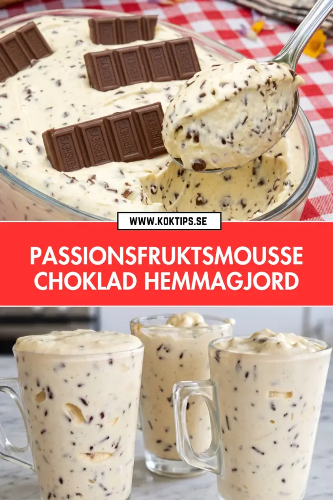 Homemade Passion Fruit Mousse: A Simple and Creamy Dessert with Chocolate