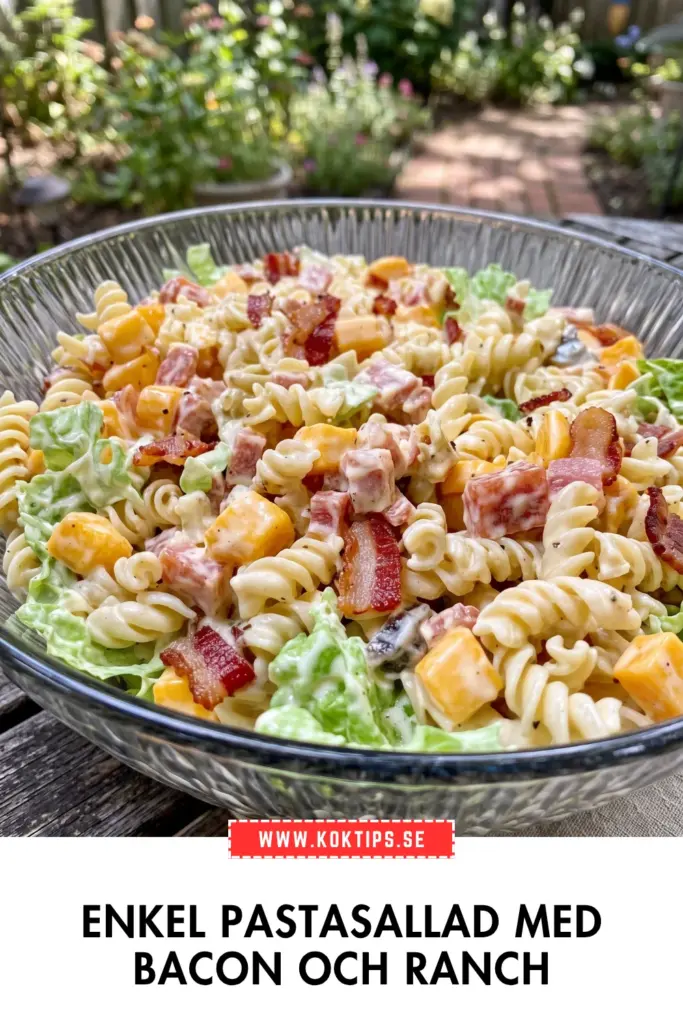 Pastasallad med bacon och ranch: enkelt recept som alltid imponerar