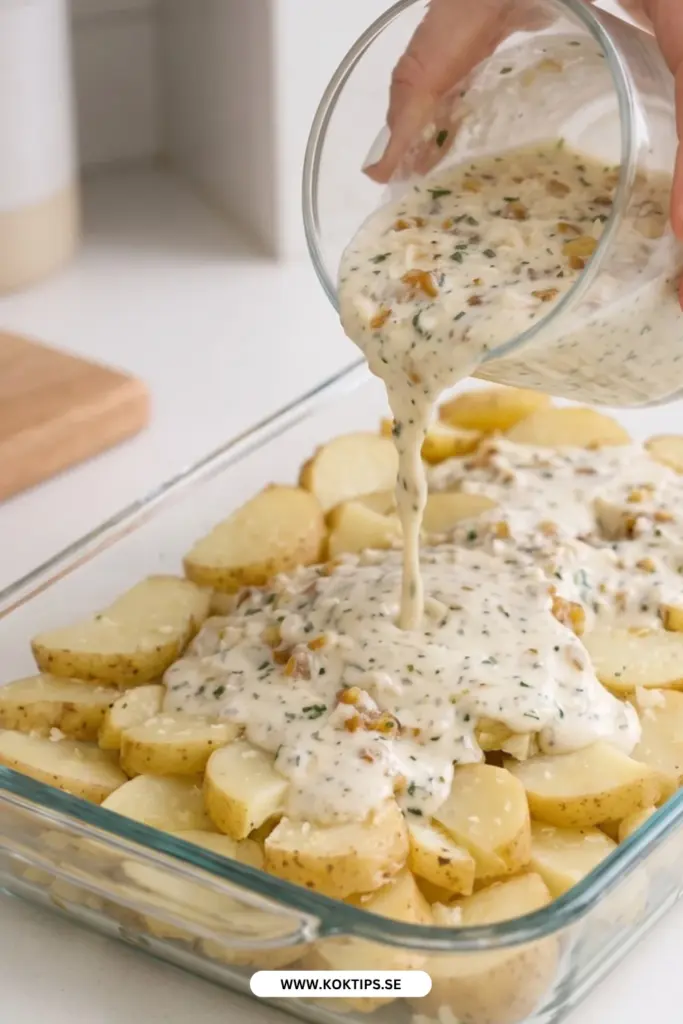 Potatisgratäng med lök som smakar som en kram: enkelt hemlagat recept