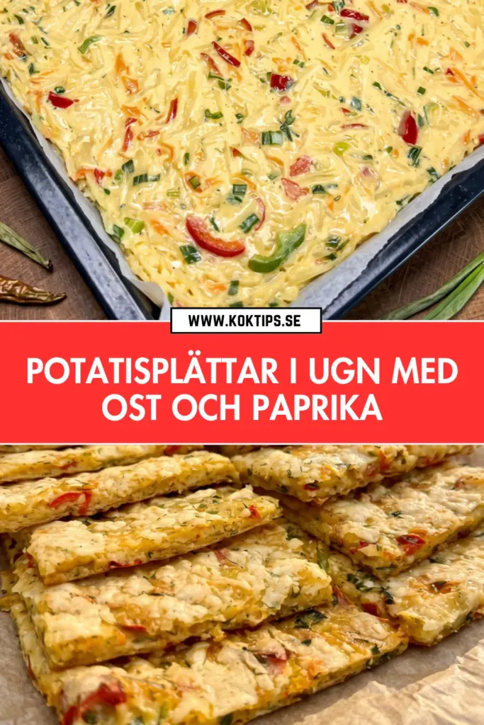 Potatisplättar i ugn med ost och paprika: det enkla receptet du kommer älska