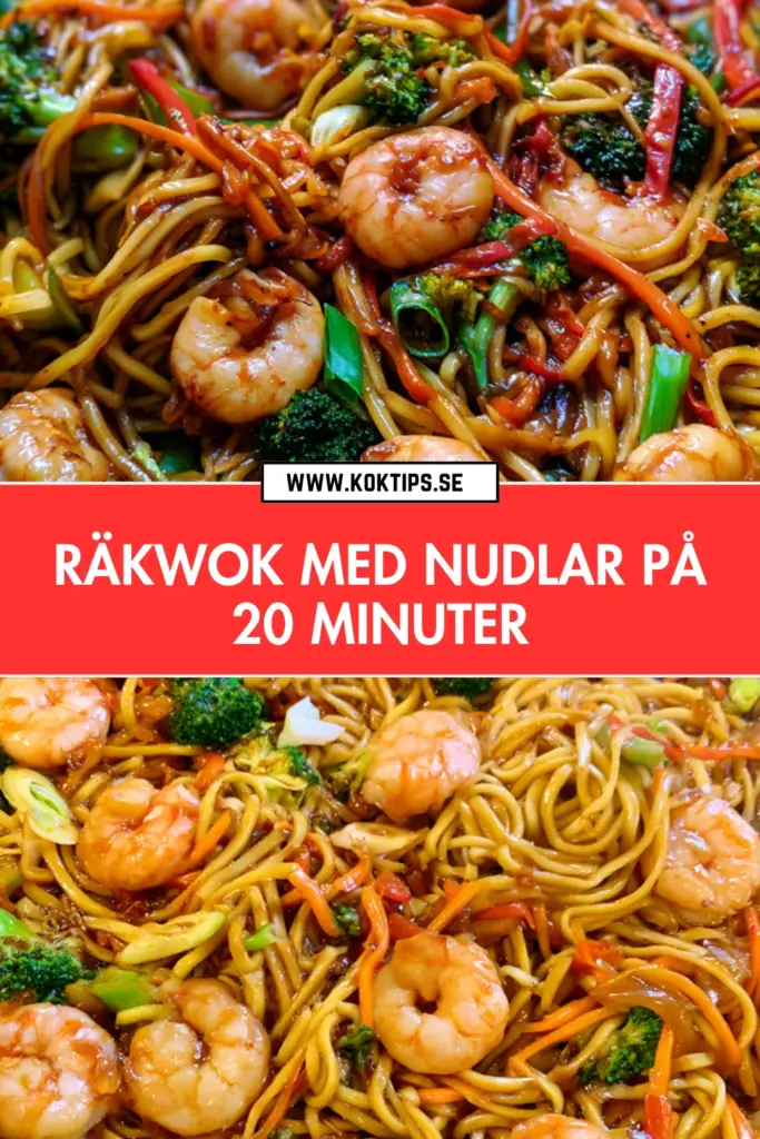 Räkwok med nudlar på 20 minuter: snabbt, smakrikt och enkelt hemlagat