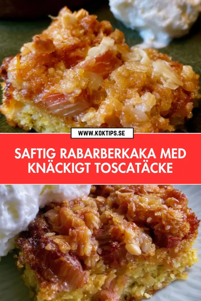 Rabarberkaka med toscatäcke: enkel, saftig och oemotståndlig klassiker