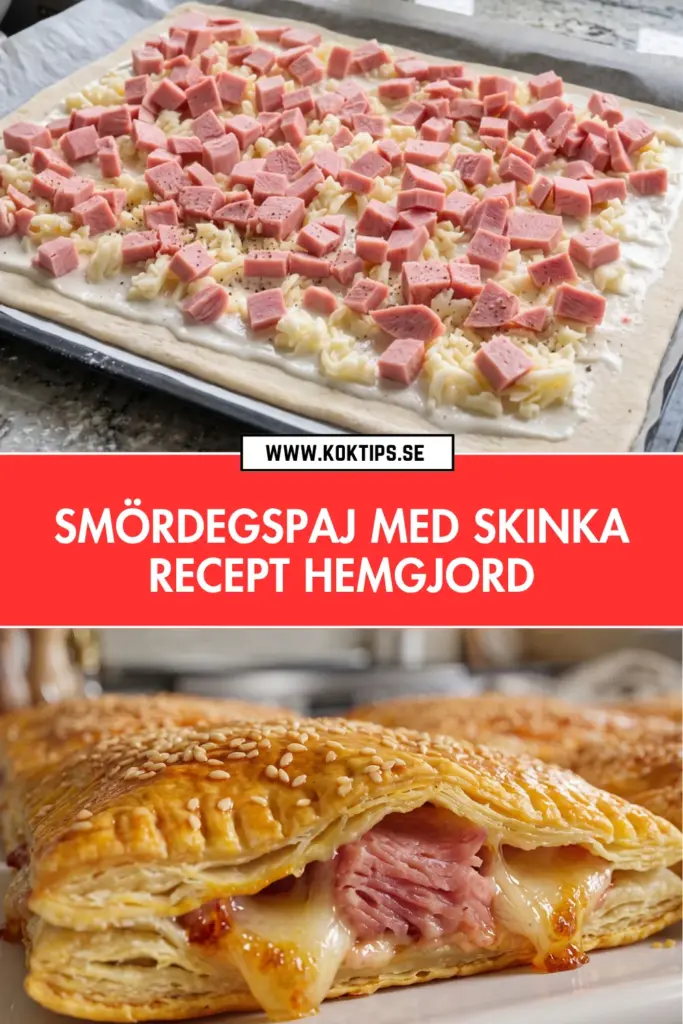 Enkel och krispig smördegspaj med skinka: ett klassiskt recept för hela familjen