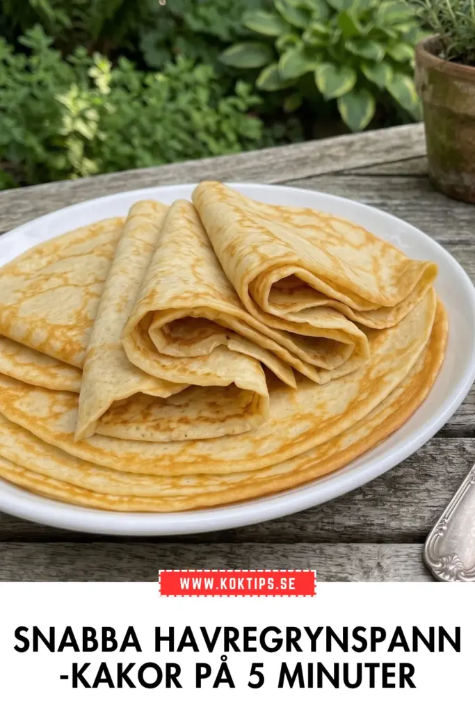 Havregrynspannkakor på 5 minuter: det godaste snabba frukostreseptet