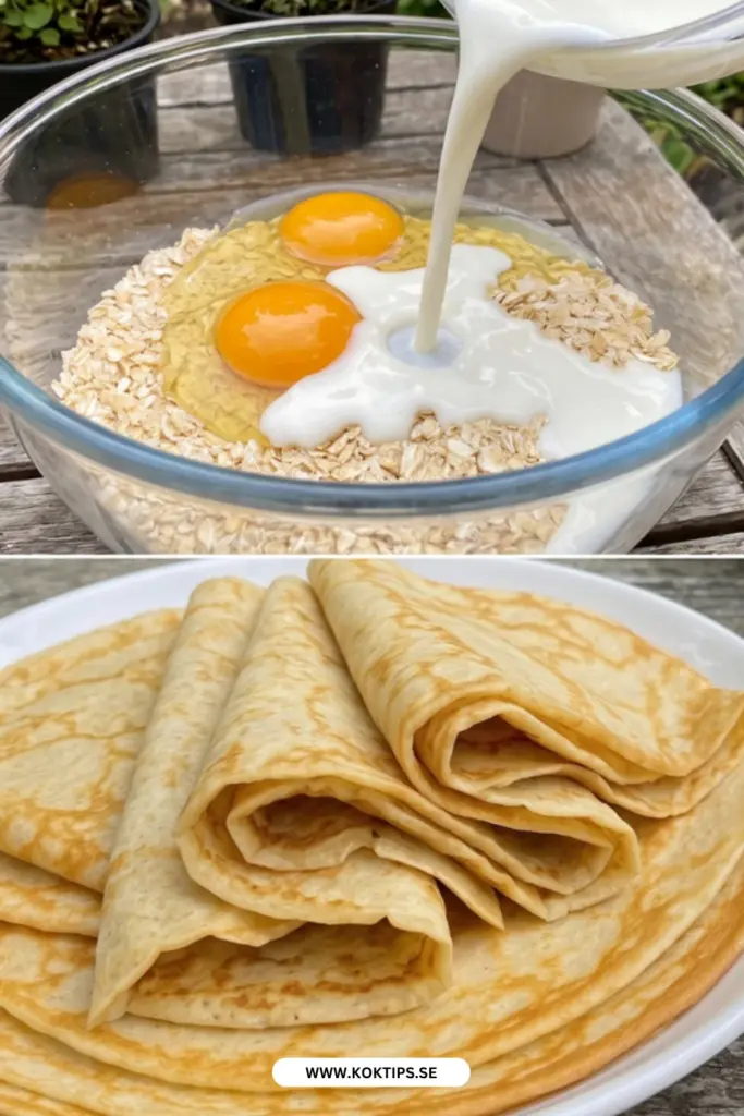 Havregrynspannkakor på 5 minuter: det godaste snabba frukostreseptet