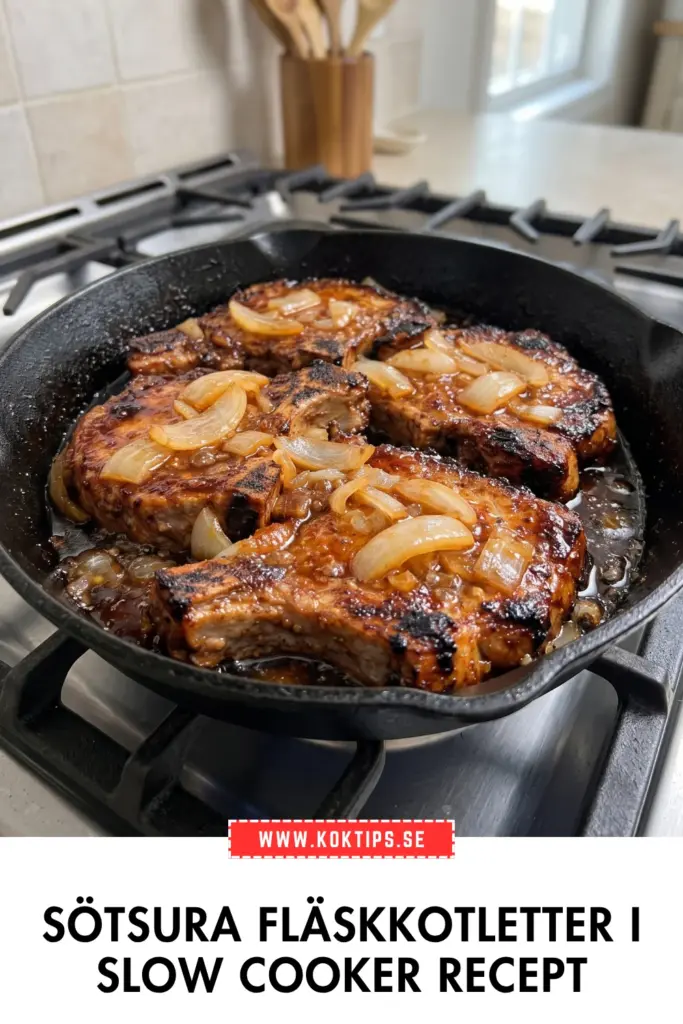 Sötsura fläskkotletter i slow cooker: det bästa hemlagade receptet