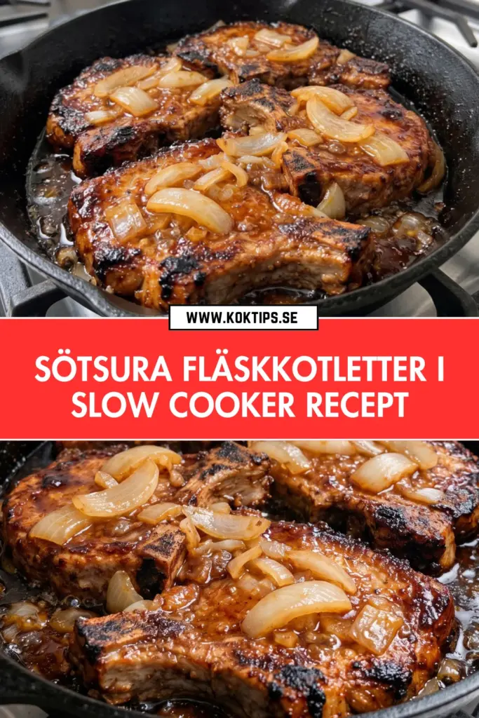 Sötsura fläskkotletter i slow cooker: det bästa hemlagade receptet