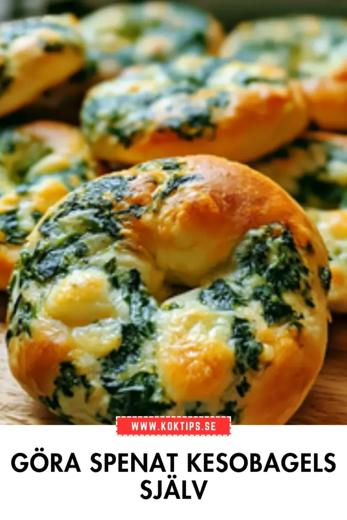 Spenat kesobagels från grunden: hemlagade bagels med färska ingredienser