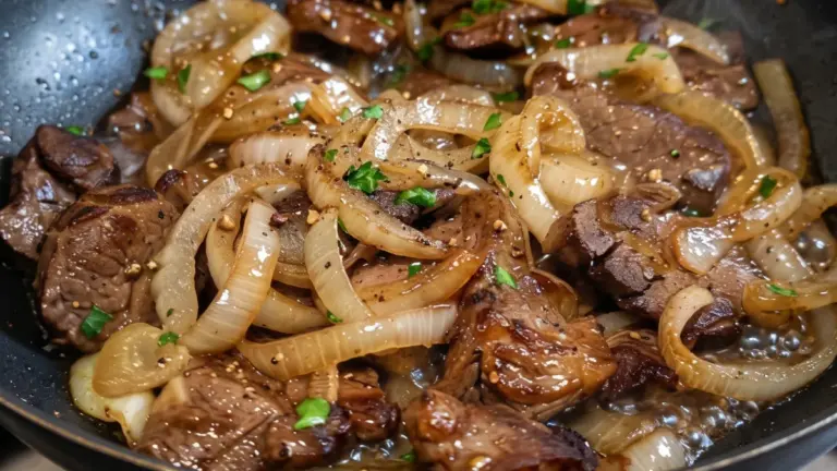 Stekt lever med lök och krämig gräddsås: så gör du det perfekt hemma