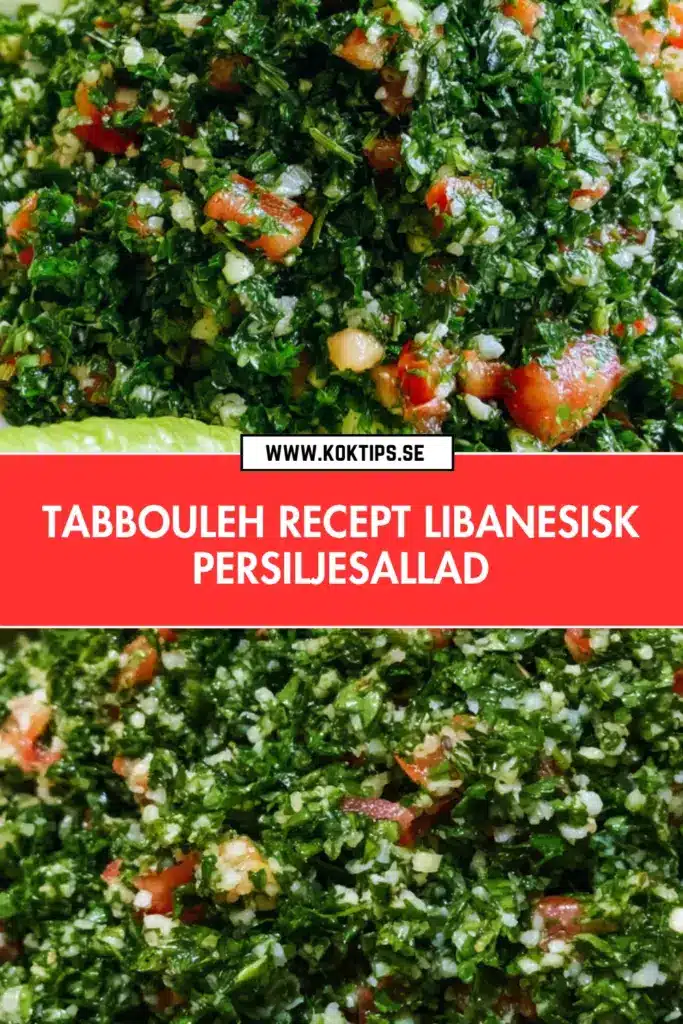 Tabbouleh recept: den klassiska libanesiska persiljesalladen hemlagad