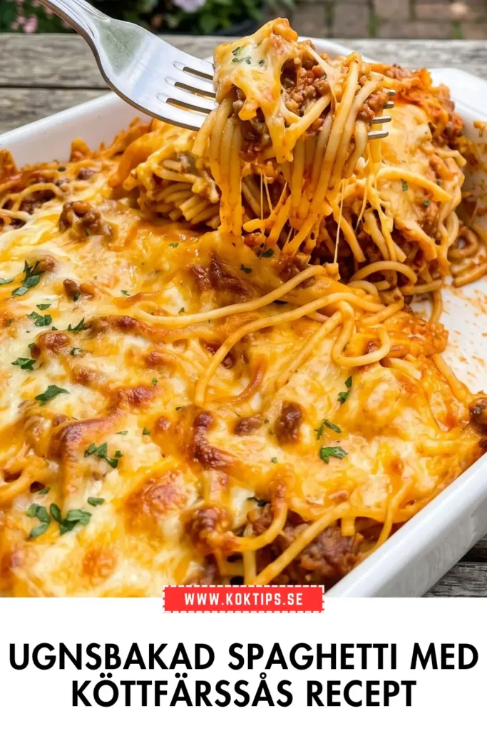 Ugnsbakad spaghetti med köttfärssås: det bästa hemlagade receptet