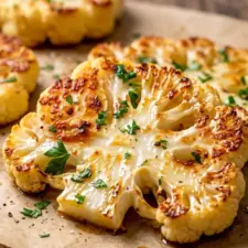 Ugnsbakade blomkålsbiffar med parmesan recept