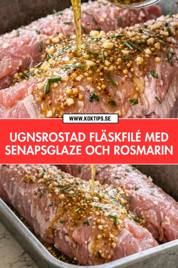 Ugnsrostad fläskfilé med senapsglaze: det bästa hemlagade receptet för hela familjen