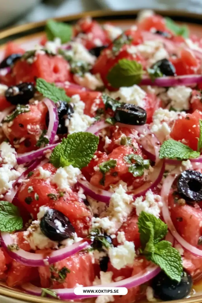 Vattenmelonsallad med fetaost: det godaste du lagar i sommar