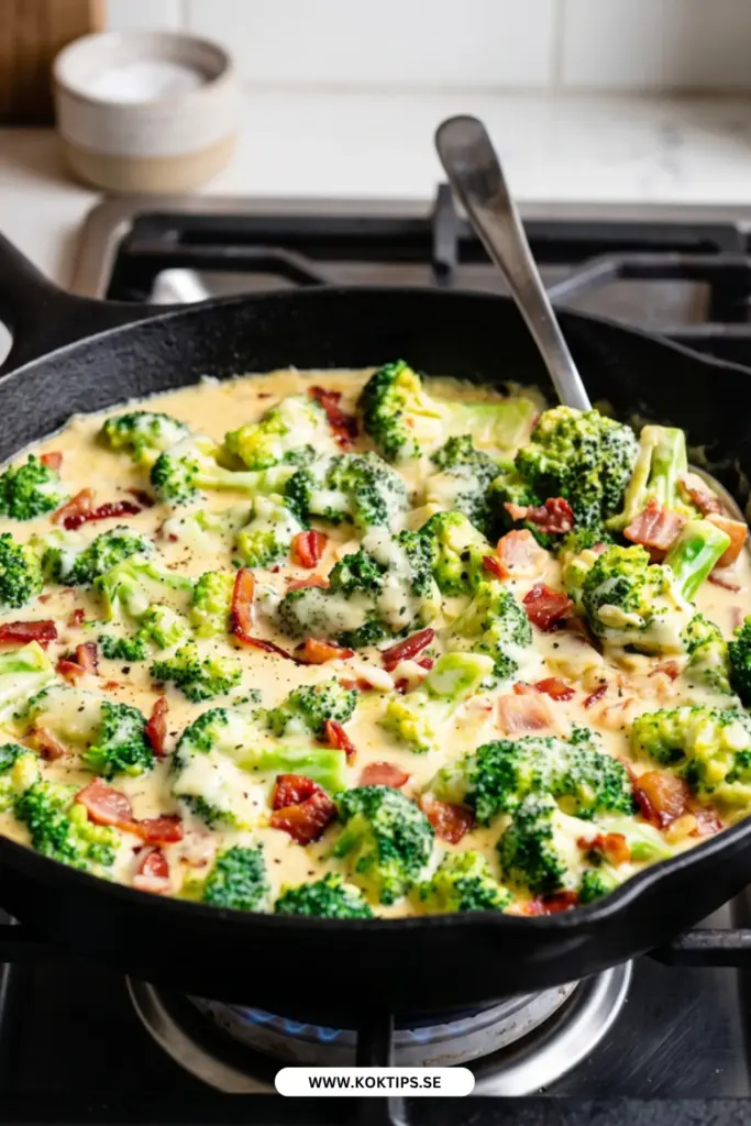 Vitlöksbroccoli med bacon och parmesan: det hemlagade receptet hela familjen älskar