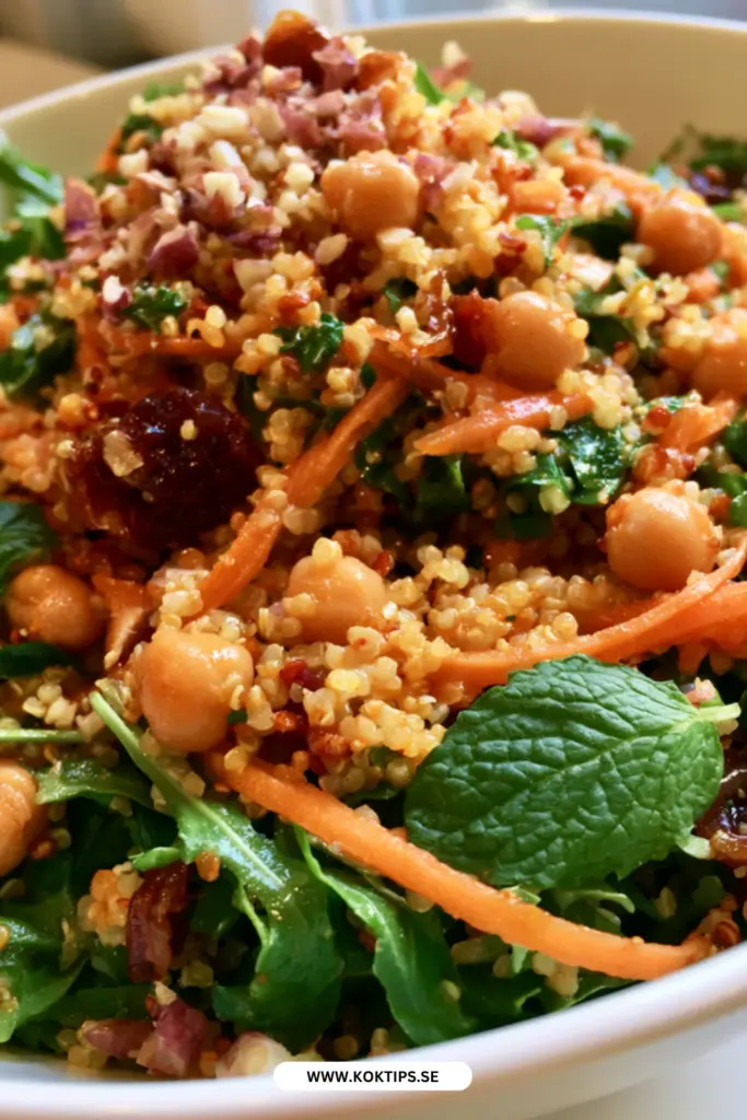 Quinoasallad med kikärter: det godaste sättet att äta mer protein och fiber