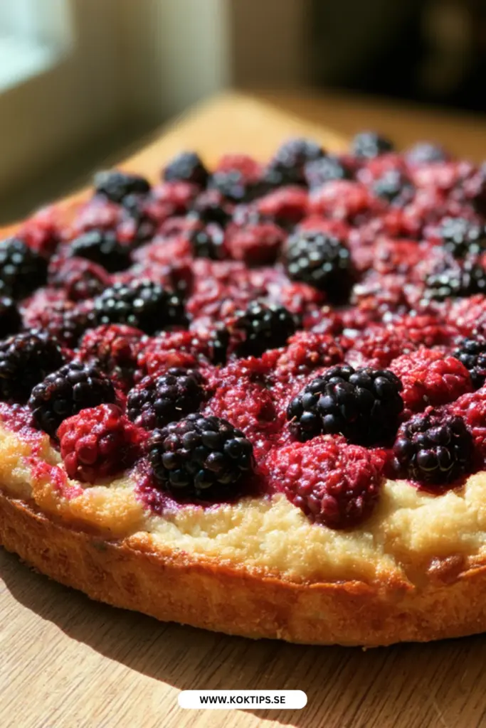Björnbärstårta utan mjöl: klassiskt glutenfritt recept med mandelmjöl och färska björnbär