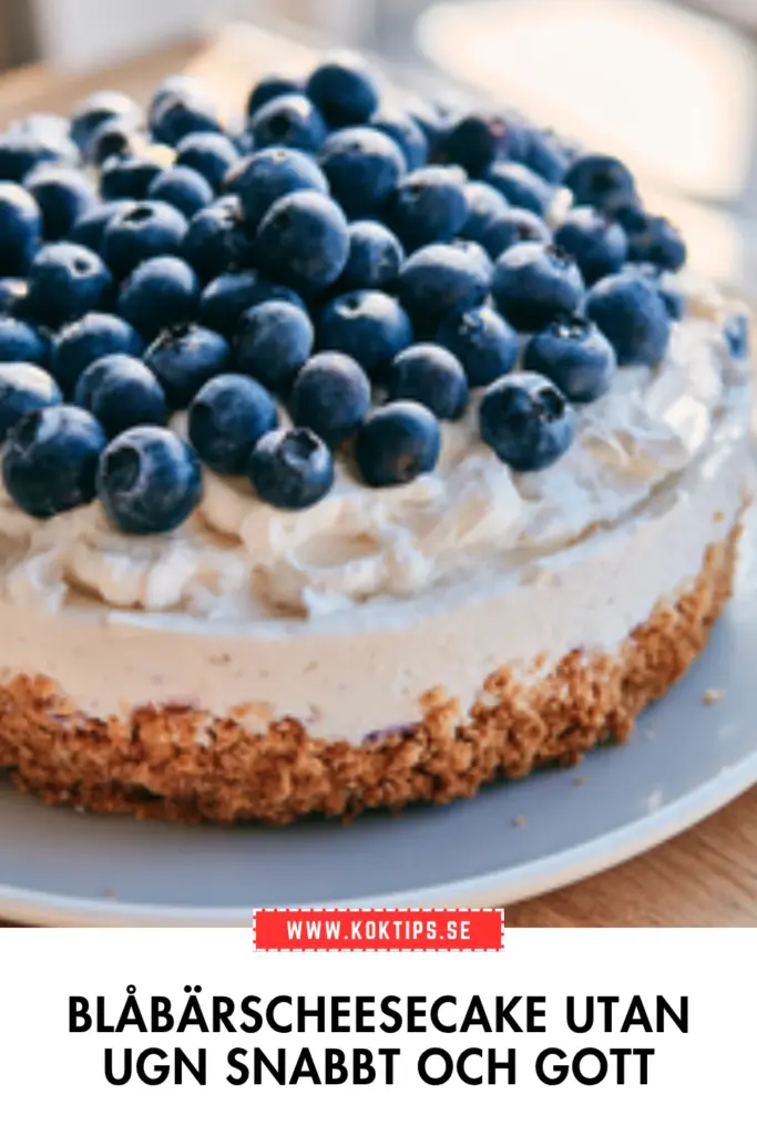 Blåbärscheesecake utan ugn: det krämigaste receptet du någonsin smakat