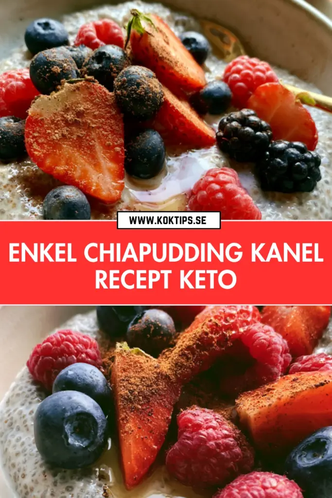 Enkel chiapudding kanel: det krämigaste keto