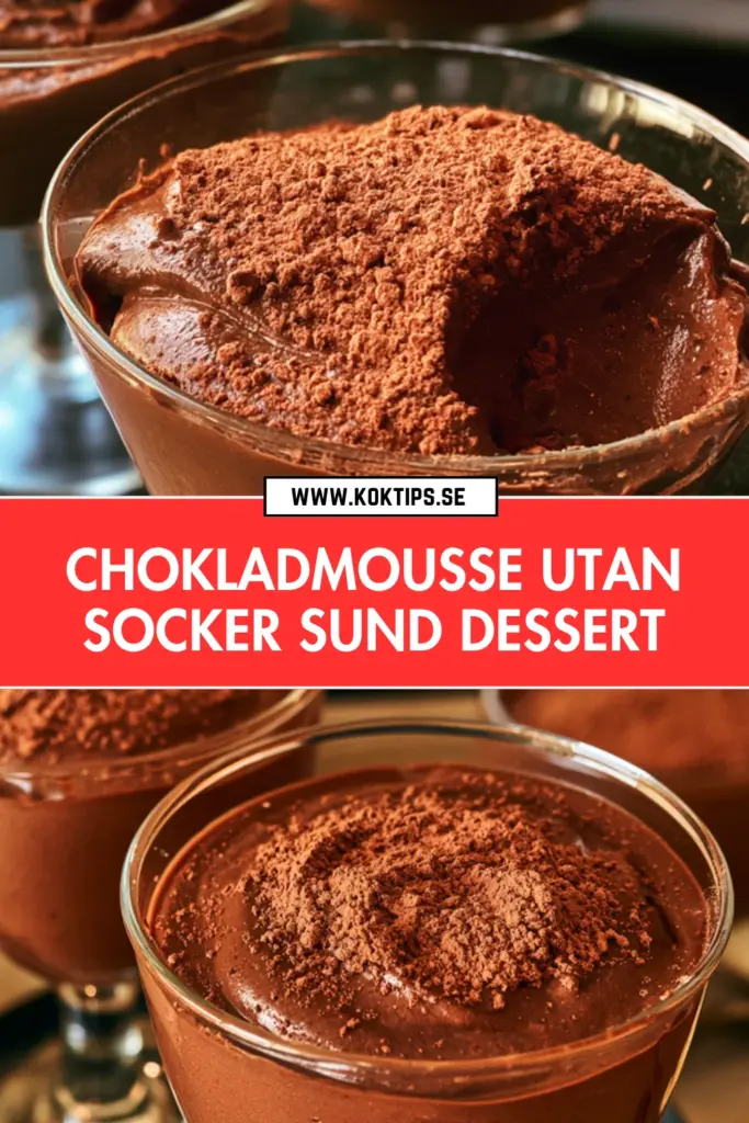 Chokladmousse utan socker: så gör du den silkeslena hemlagade varianten