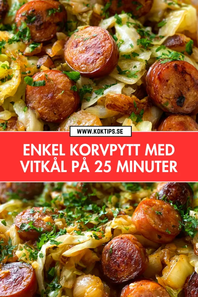 Korvpytt med vitkål: det enklaste receptet för en snabb vardagsmiddag