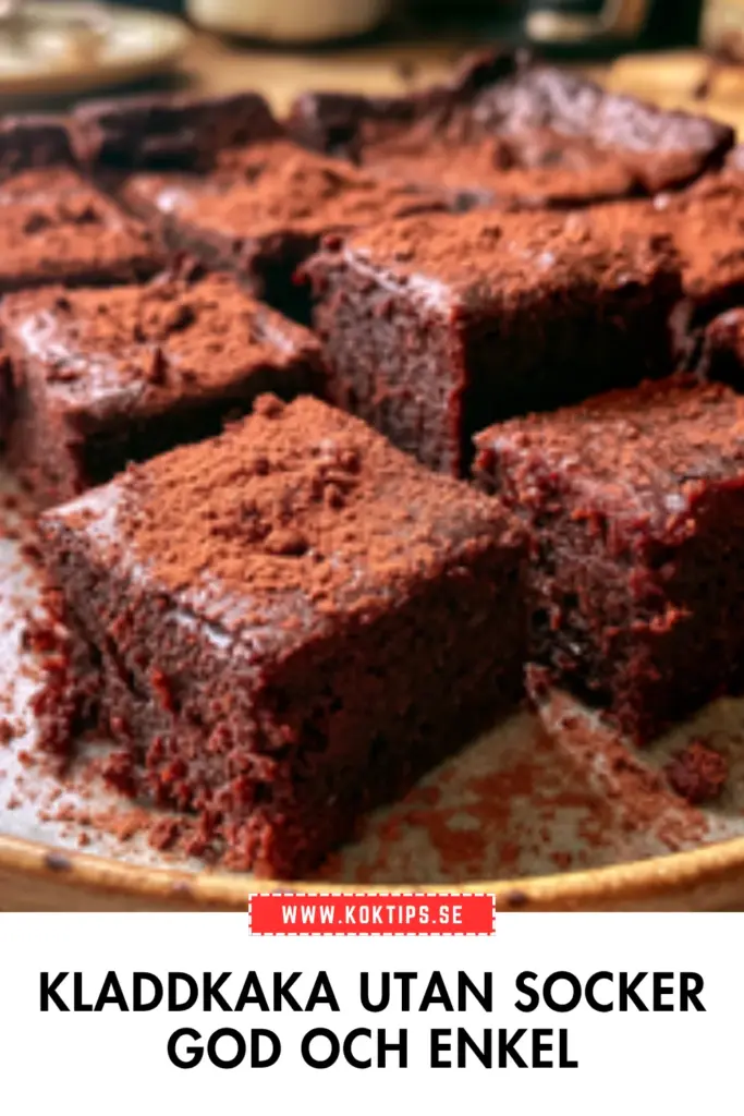 Kladdkaka utan socker: god, enkel och perfekt mjuk hemlagad kaka