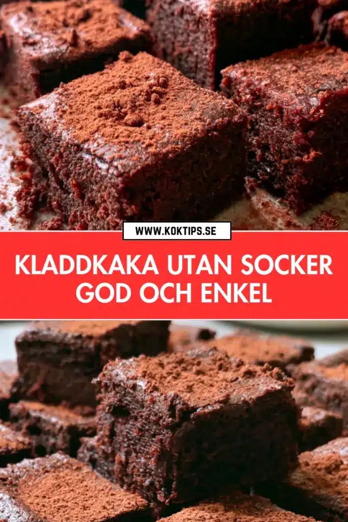Kladdkaka utan socker: god, enkel och perfekt mjuk hemlagad kaka