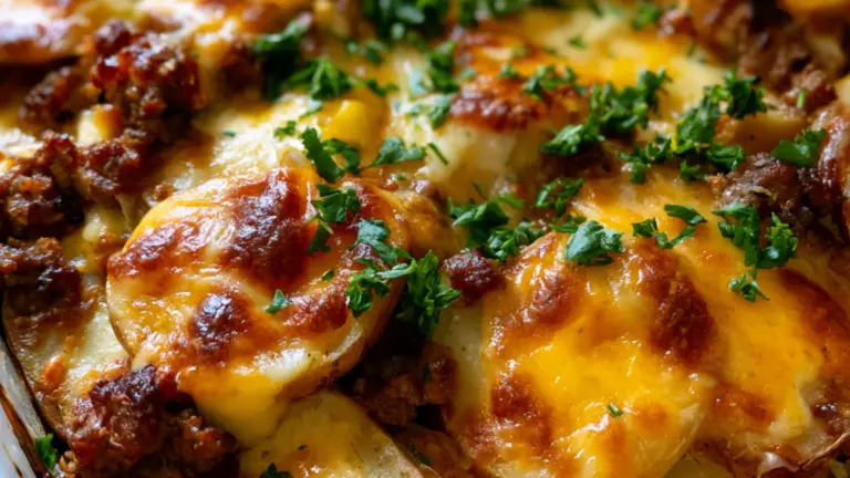 Köttfärsgratäng med potatis och cheddar: en smält och mättande vardagsklassiker