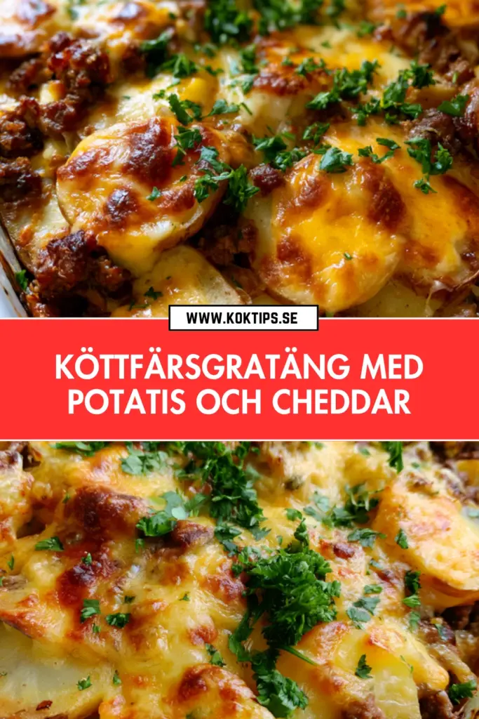 Köttfärsgratäng med potatis och cheddar: en smält och mättande vardagsklassiker