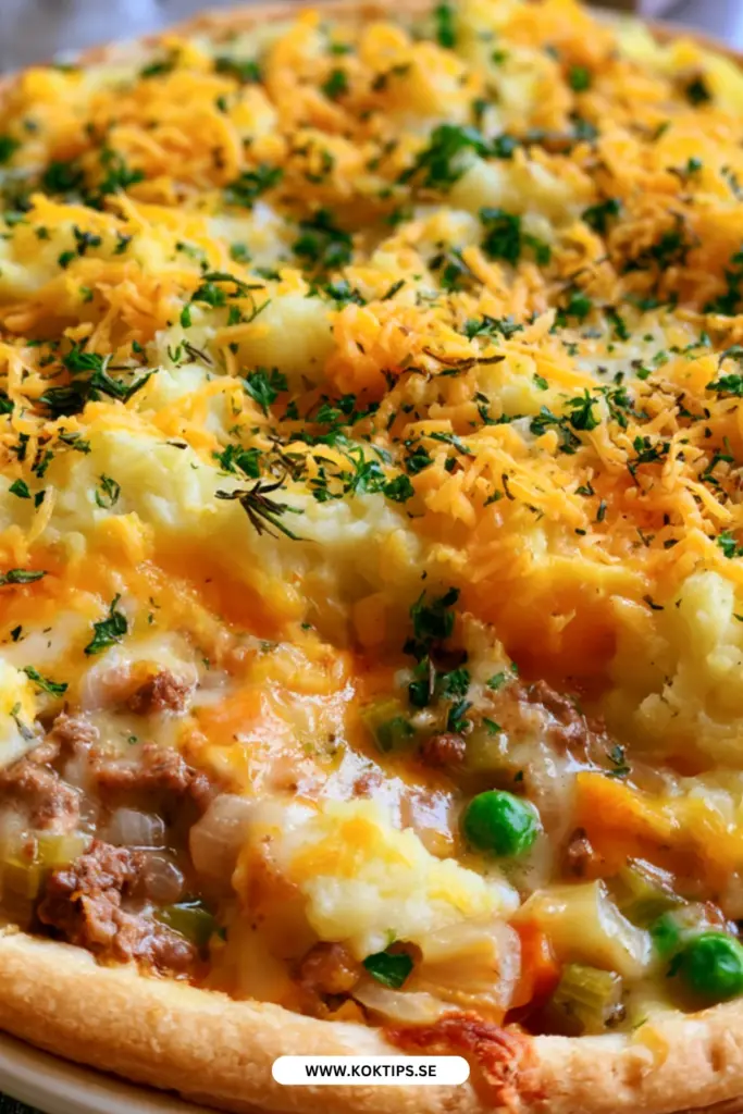 Köttfärspaj med krämigt potatismos och ost: det bästa hemlagade receptet