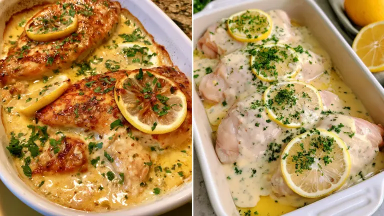 Enkel och saftig krämig citronkyckling: klassiskt ugnsbakat recept hemma