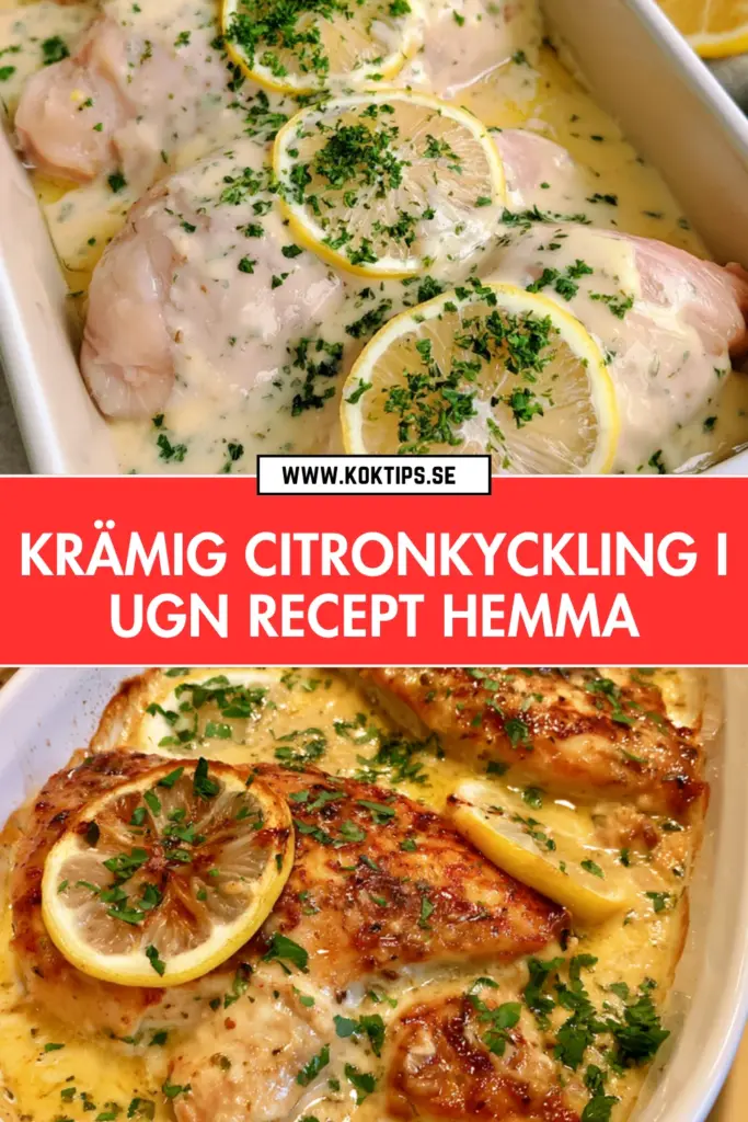 Enkel och saftig krämig citronkyckling: klassiskt ugnsbakat recept hemma