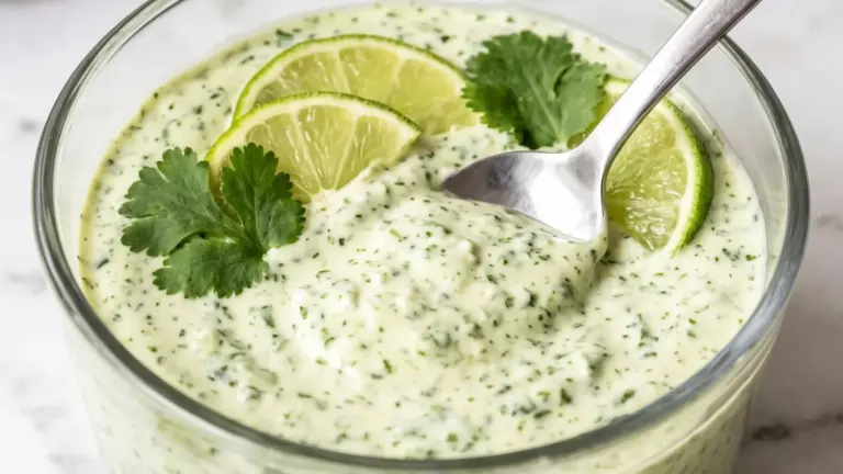 Krämig koriander- och limedressing på 5 minuter