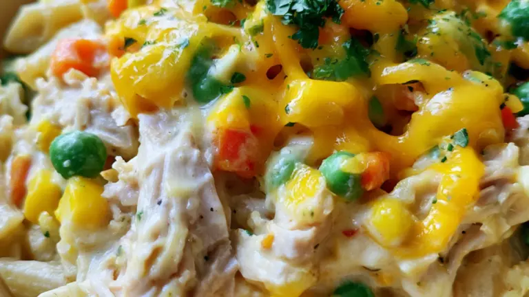 Krämig kycklinggryta med pasta: ett klassiskt hemlagat recept från slökokaren