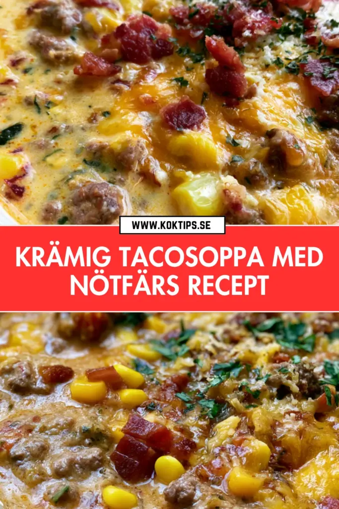 Krämig tacosoppa på nötfärs och cheddar: snabb vardagsmat med stor smak