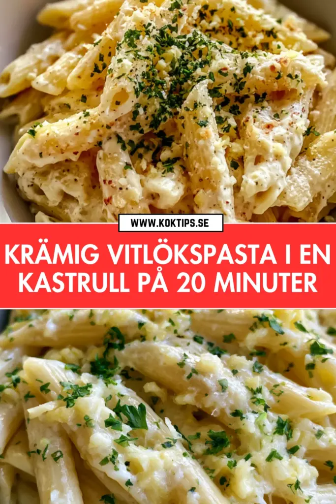 Krämig vitlökspasta på 20 minuter: snabb vardagsmat i en kastrull