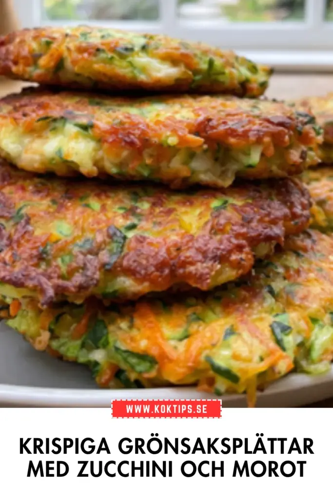 Enkla grönsaksplättar på zucchini och morot som alltid blir perfekta