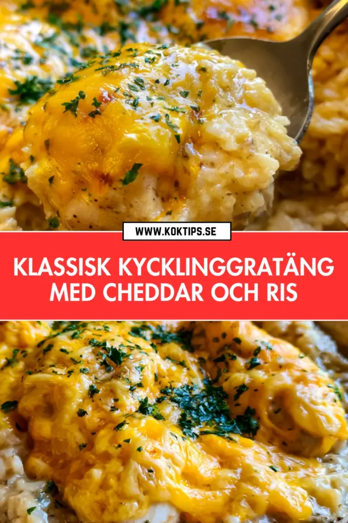 Kycklinggratäng med cheddar och ris: det bästa hemlagade receptet