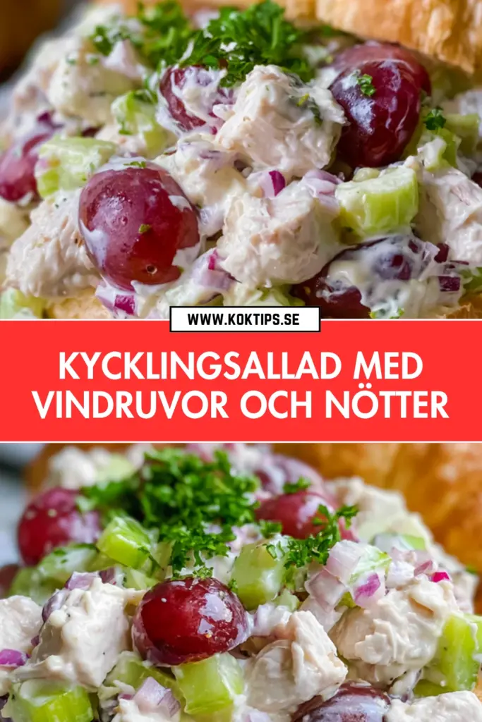 Kycklingsallad med vindruvor: snabb klassiker som alltid imponerar