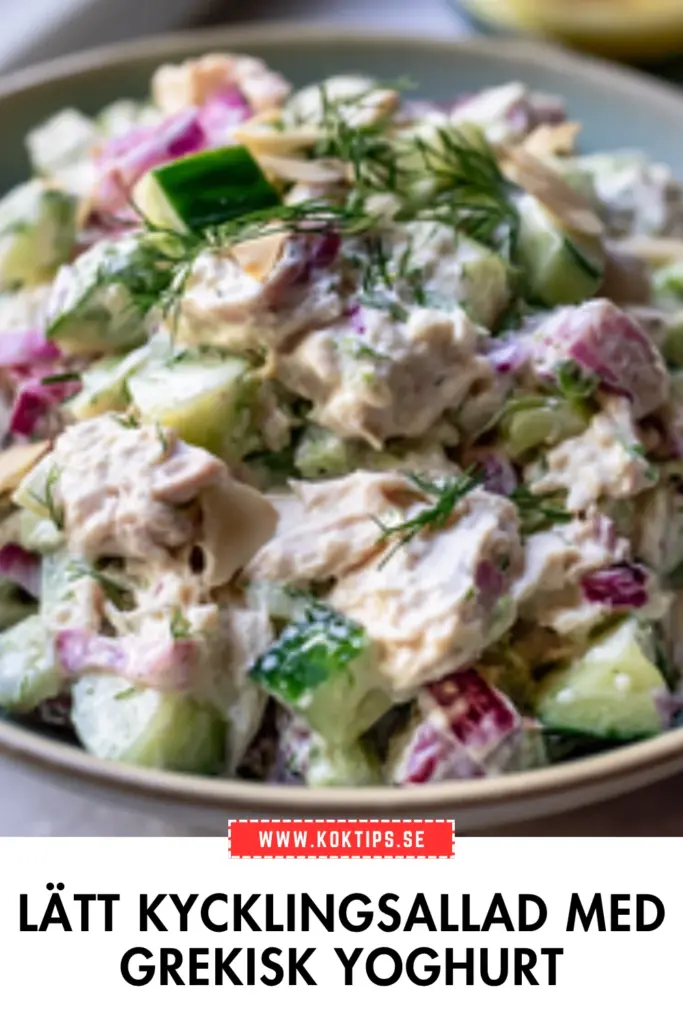 Krämig kycklingsallad med grekisk yoghurt som blir perfekt varje gång