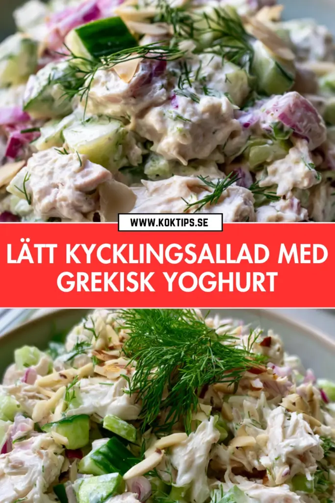 Krämig kycklingsallad med grekisk yoghurt som blir perfekt varje gång