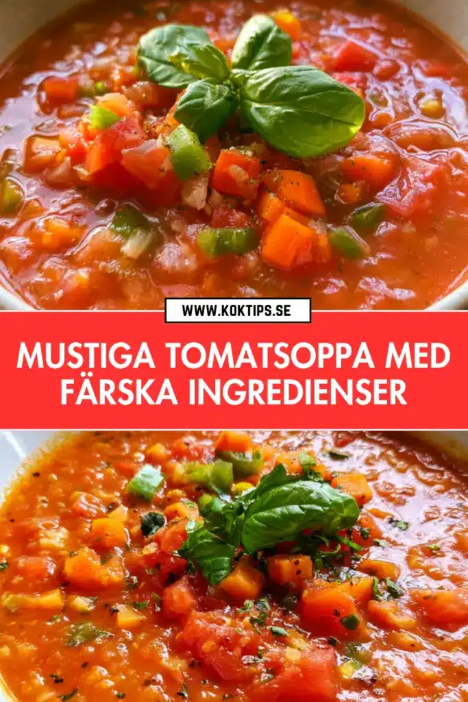 Mustiga Tomatsoppa: klassisk hemgjord favorit med färska råvaror