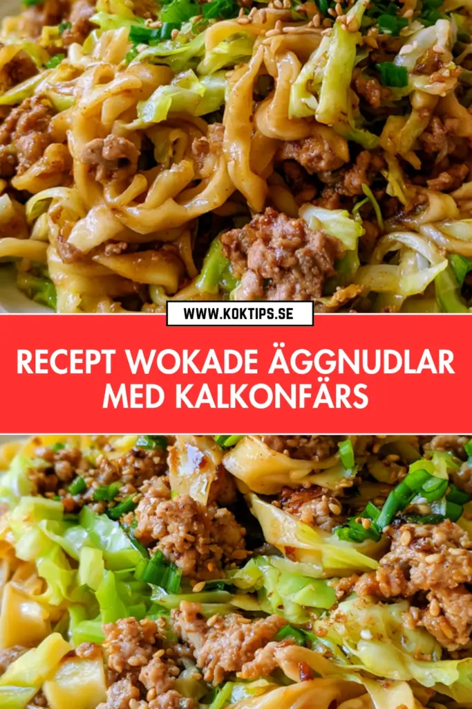 Wokade äggnudlar med kalkonfärs: snabbt, smakrikt och perfekt på vardagskvällen