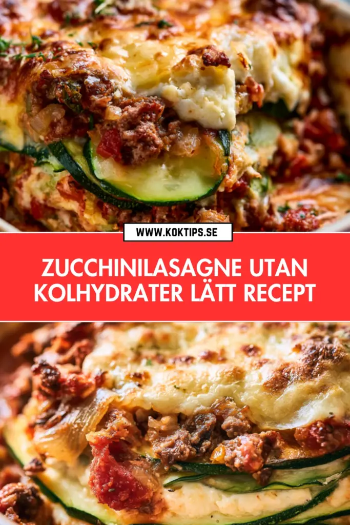 Zucchinilasagne utan kolhydrater: det godaste lättlagade receptet hemma