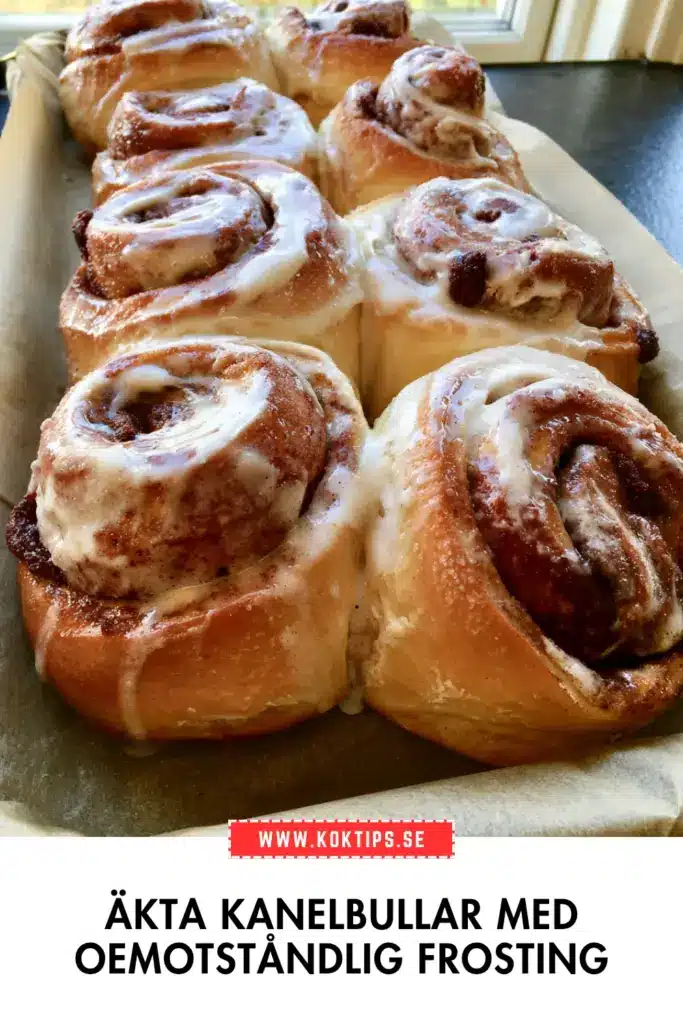 Äkta kanelbullar med oemotståndlig frosting som alla vill baka igen