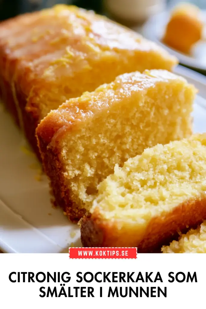 Citronig sockerkaka som smälter i munnen: enkelt hemlagat recept