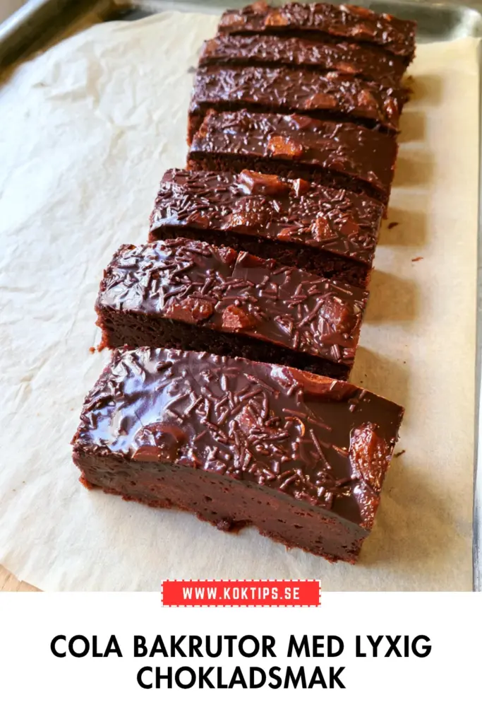 Saftiga cola bakrutor med chokladglasyr som alla vill ha recept på